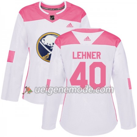 Dame Eishockey Buffalo Sabres Trikot Robin Lehner 40 Adidas 2017-2018 Weiß Pink Fashion Authentic